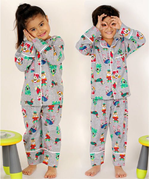 Merry And Bright Unisex Boys/Girls Christmas Pajama Set - TPS-MRYBG-6-12