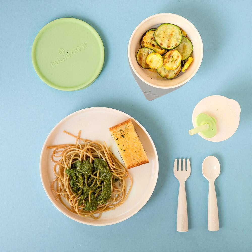 Miniware Little Foodie All-in-one Feeding Set-Vanilla/Key Lime - MWLFVK
