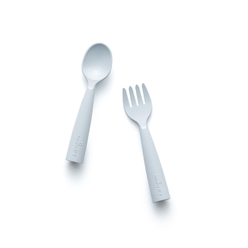 Miniware My First Cutlery Fork & Spoon Set - Aqua - MWMFCA