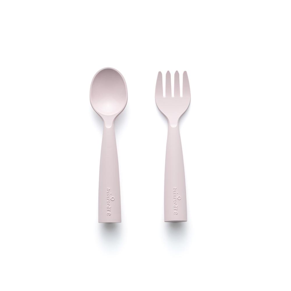Miniware My First Cutlery Fork & Spoon Set - Cotton Candy - MWMFCC