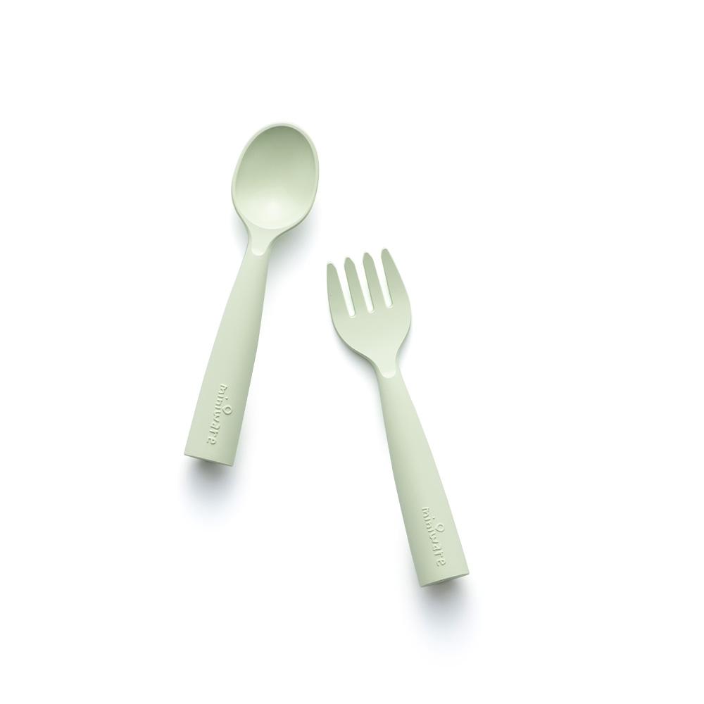 Miniware My First Cutlery Fork & Spoon Set - Key Lime - MWMFCK