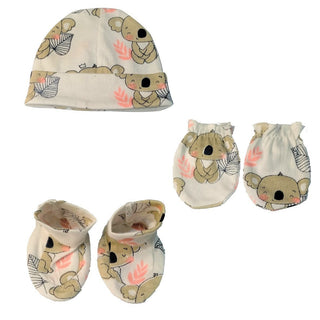 Mittens, Booties and Cap set- Baby Koala - MBC-BBYKL