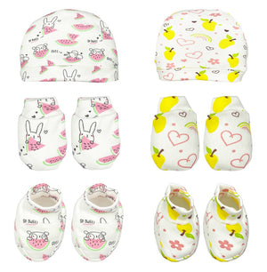 Mittens, Booties and Cap Set Combo of 2- Option C - MBC2-MP-SMLM