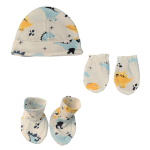 Mittens, Booties and Cap set- Dino Trip - MBC-DNTRP