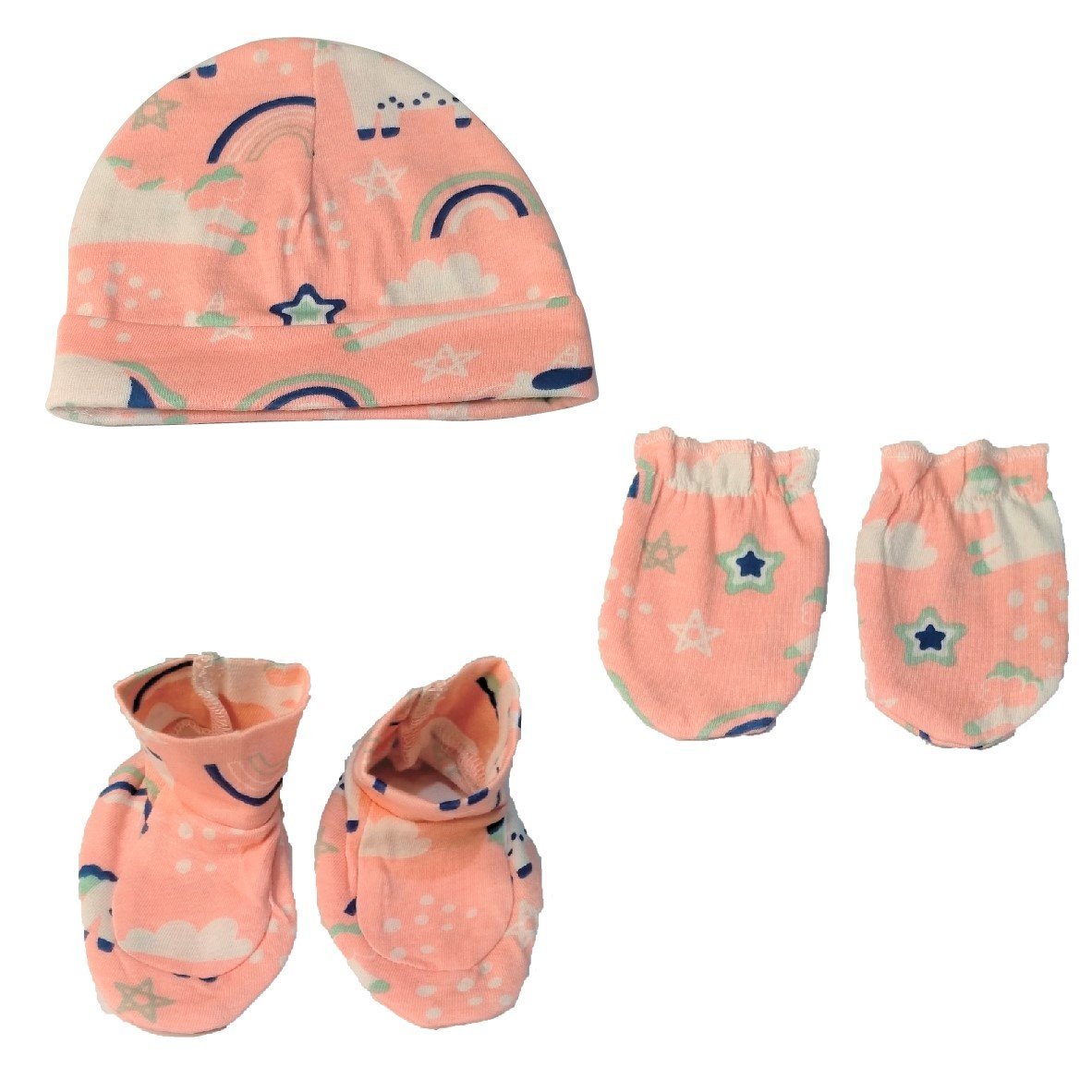 Mittens, Booties and Cap set- Magical Unicorn - MBC-MGCUC