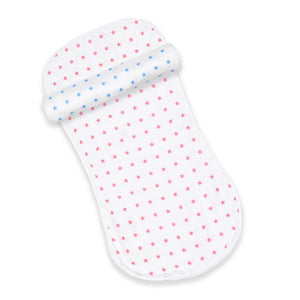 Muslin Burp Cloth Combo of 2- Option 5 : Blue Star-Pink Star - MSBC2-BSPNS