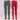 Mustang Combo Of 2 Cotton Blend Stockings: Black & Red - SOC2-CBSBLR-3-6