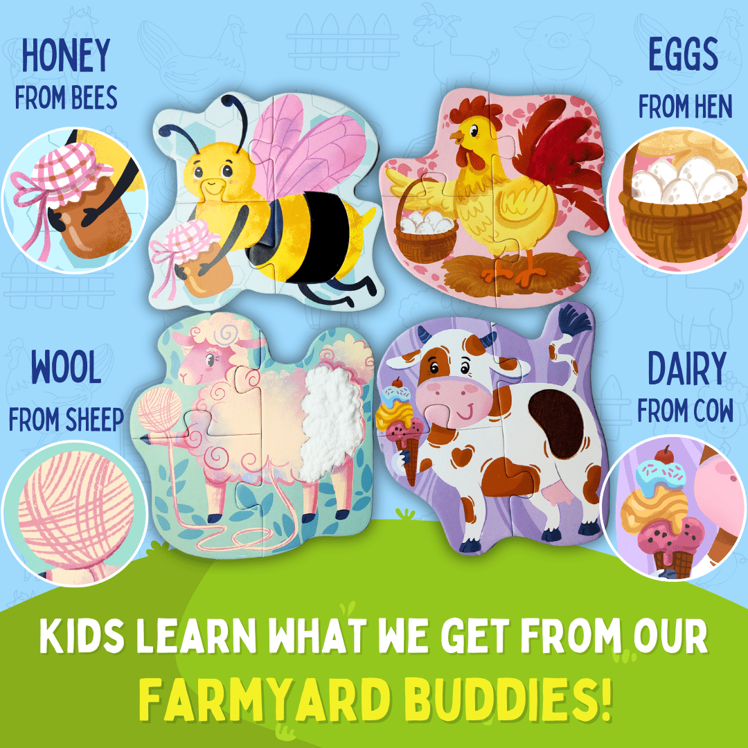 MY FIRST TOUCH & FEEL PUZZLES- FARM ANIMALS - PP20801