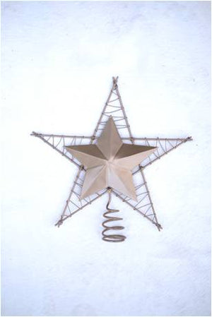Nordic Christmas Decorations CEZAR Iron Tree Topper Star - FCH-2220305