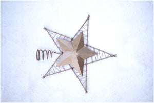 Nordic Christmas Decorations CEZAR Iron Tree Topper Star - FCH-2220305