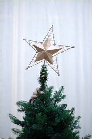 Nordic Christmas Decorations CEZAR Iron Tree Topper Star - FCH-2220305