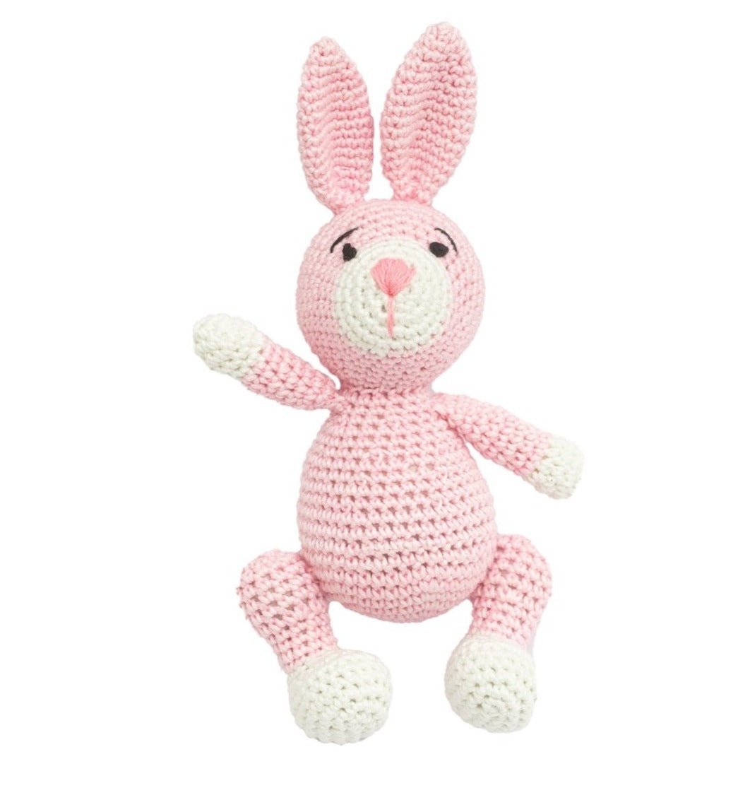 Nuluv-Happy Threads Amigurumi Soft Toy - Handmade Crochet - Pink Bunny - SBP00185