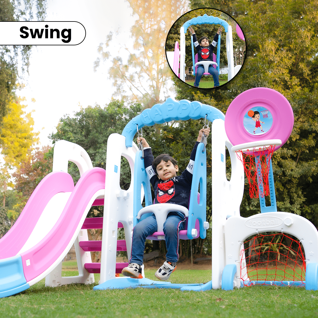 OK Play 5 In 1 Swing-Slide Playground Combo For Kids - FTFT000079