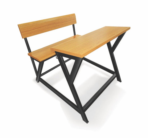 Ok Play Dual Desk Study Table - Brown -