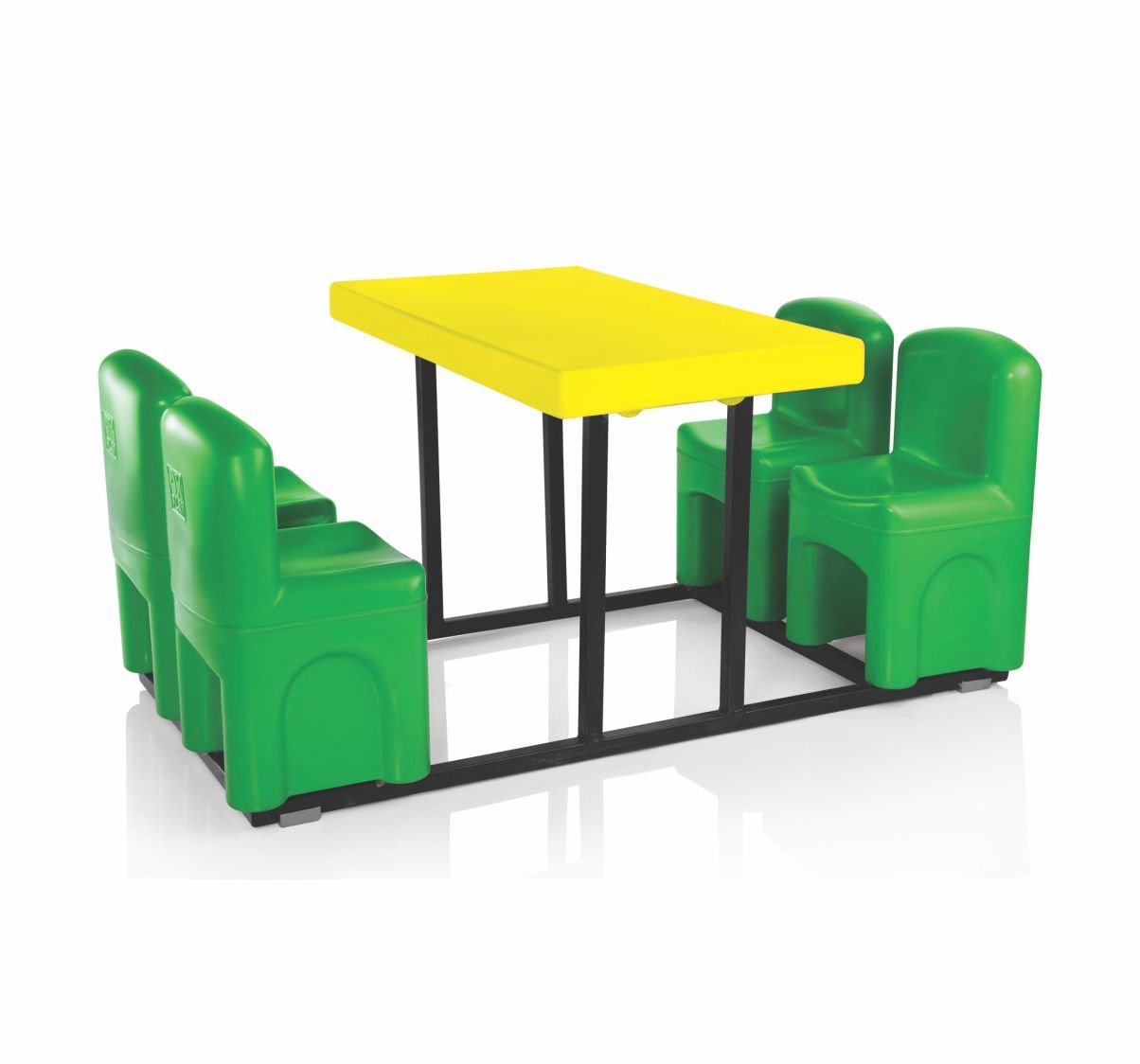 OK Play Fun Four Desk – Yellow & Green - FTFF000647