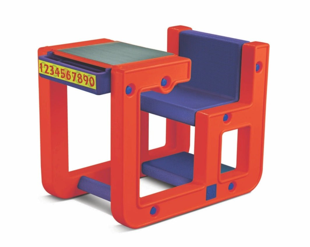 OK Play Jack In The Box Single Chair & Desk Set - Red & Blue - FTFF000365