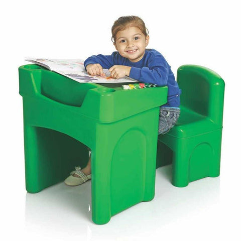 OK Play Little Master Green Chair & Table Set for Kids - FTFF000047