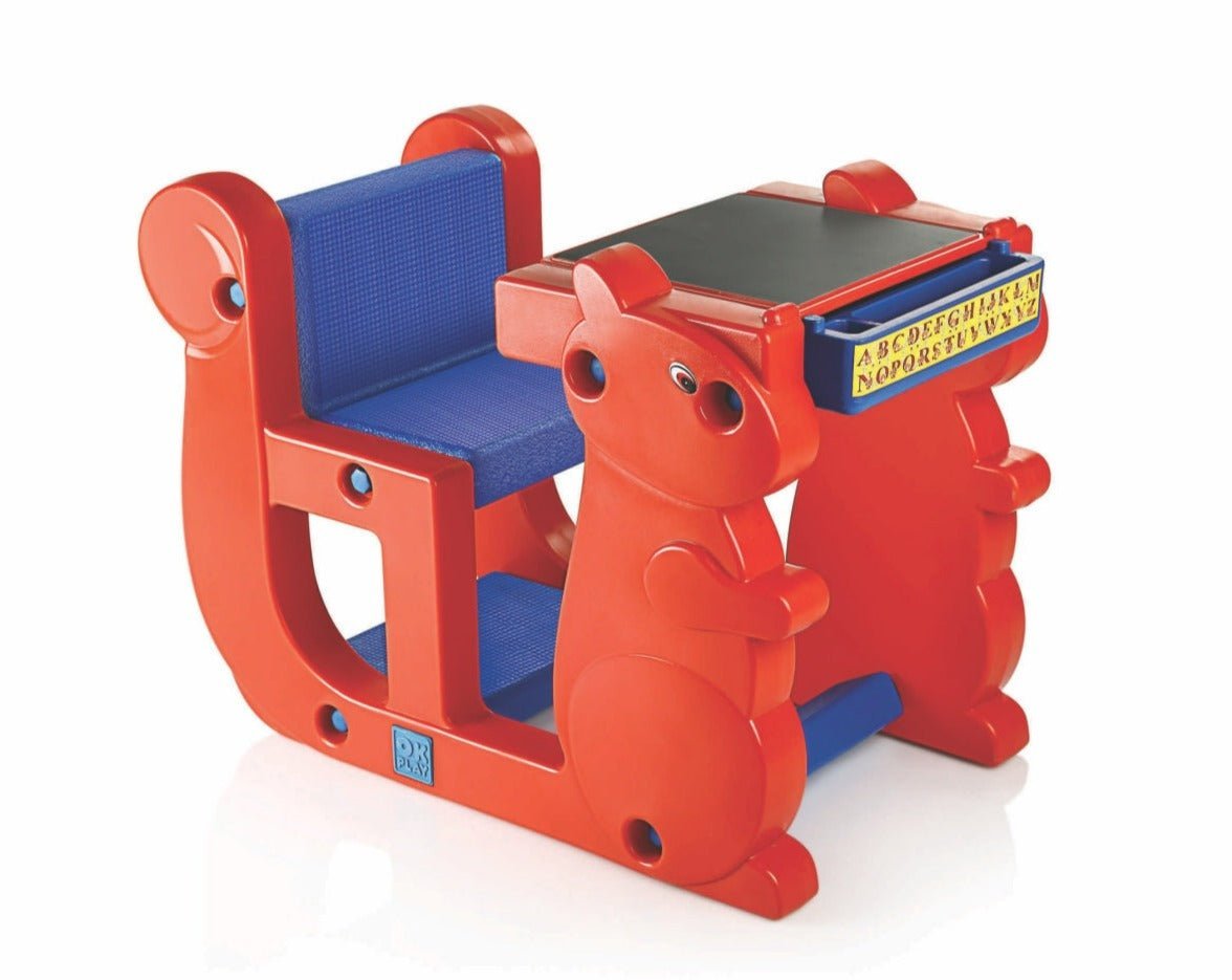 OK Play Single Chair & Desk Set for Kids - Red & Blue - FTFF000037