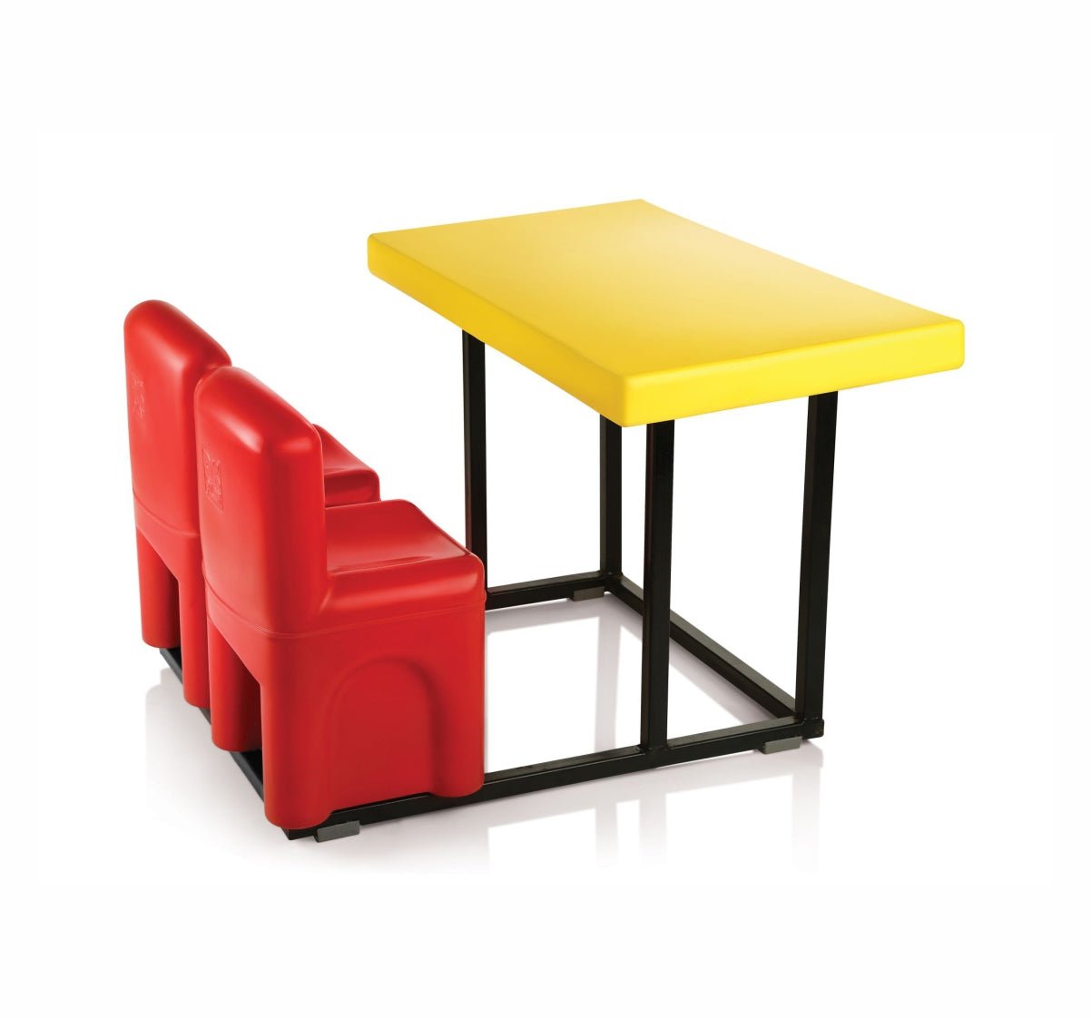 Ok Play Two For Joy Study Table - Yellow & Red - FTFF000020