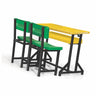 Ok Play Two Scholars Study Table - Yellow & Green - FTFF000061