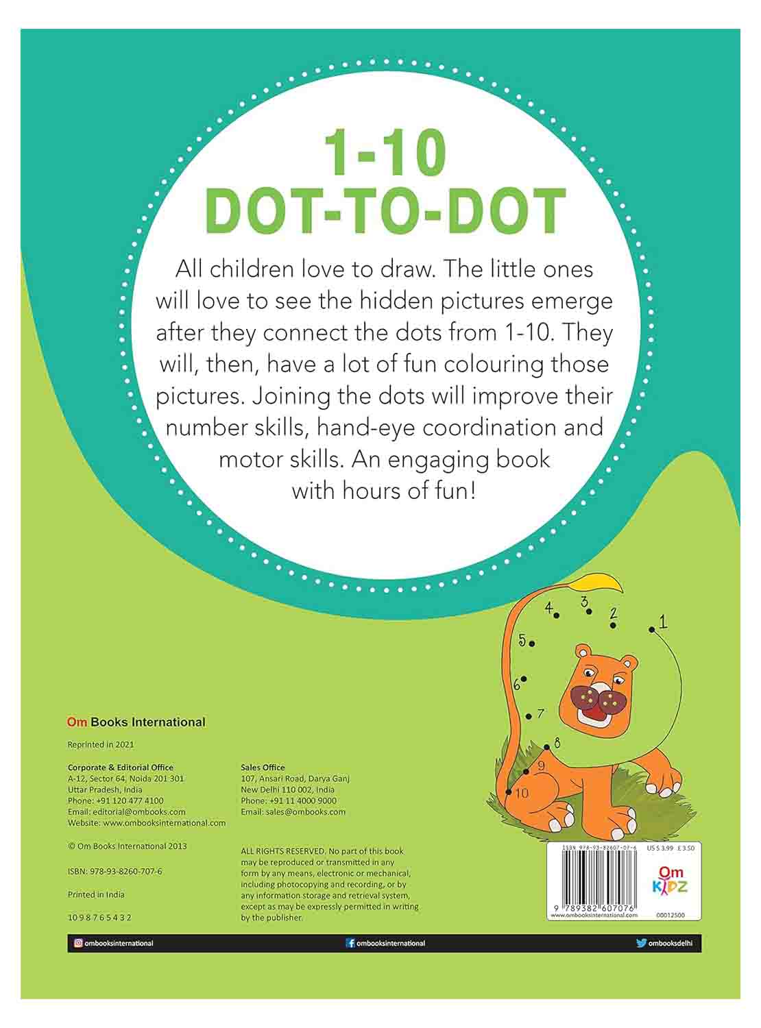 Om Books International 1-10 Dot-to-Dot Activity Book for Children - ‎ 9789382607076