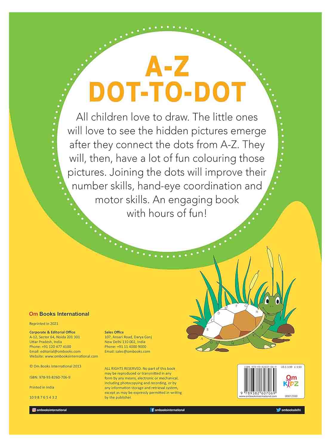 Om Books International A-Z Dot-to-Dot : A Fun Ride with Uppercase Alphabet Activity Book - 9789382607069