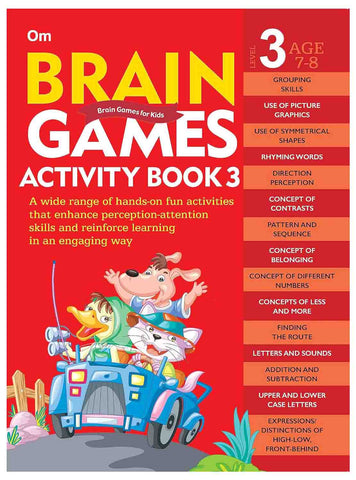 Om Books International Brain Games Activity Book Level 3 - Collection of 7 Books - 9789353768676