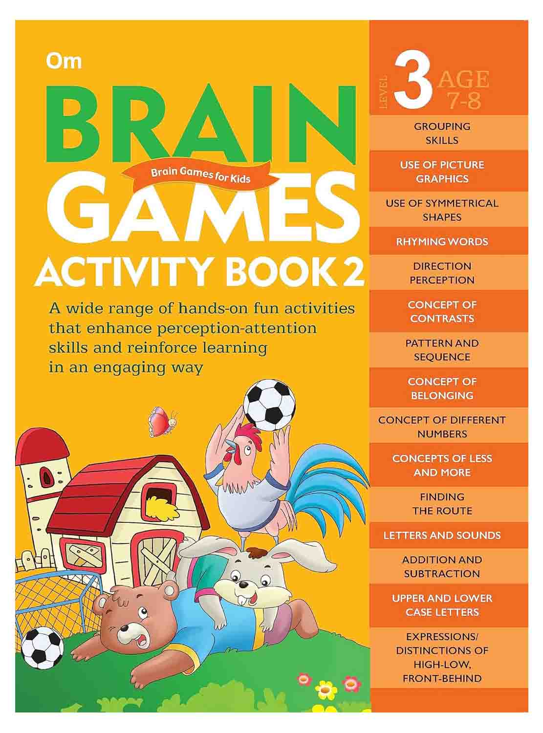 Om Books International Brain Games Activity Book Level 3 - Collection of 7 Books - 9789353768676