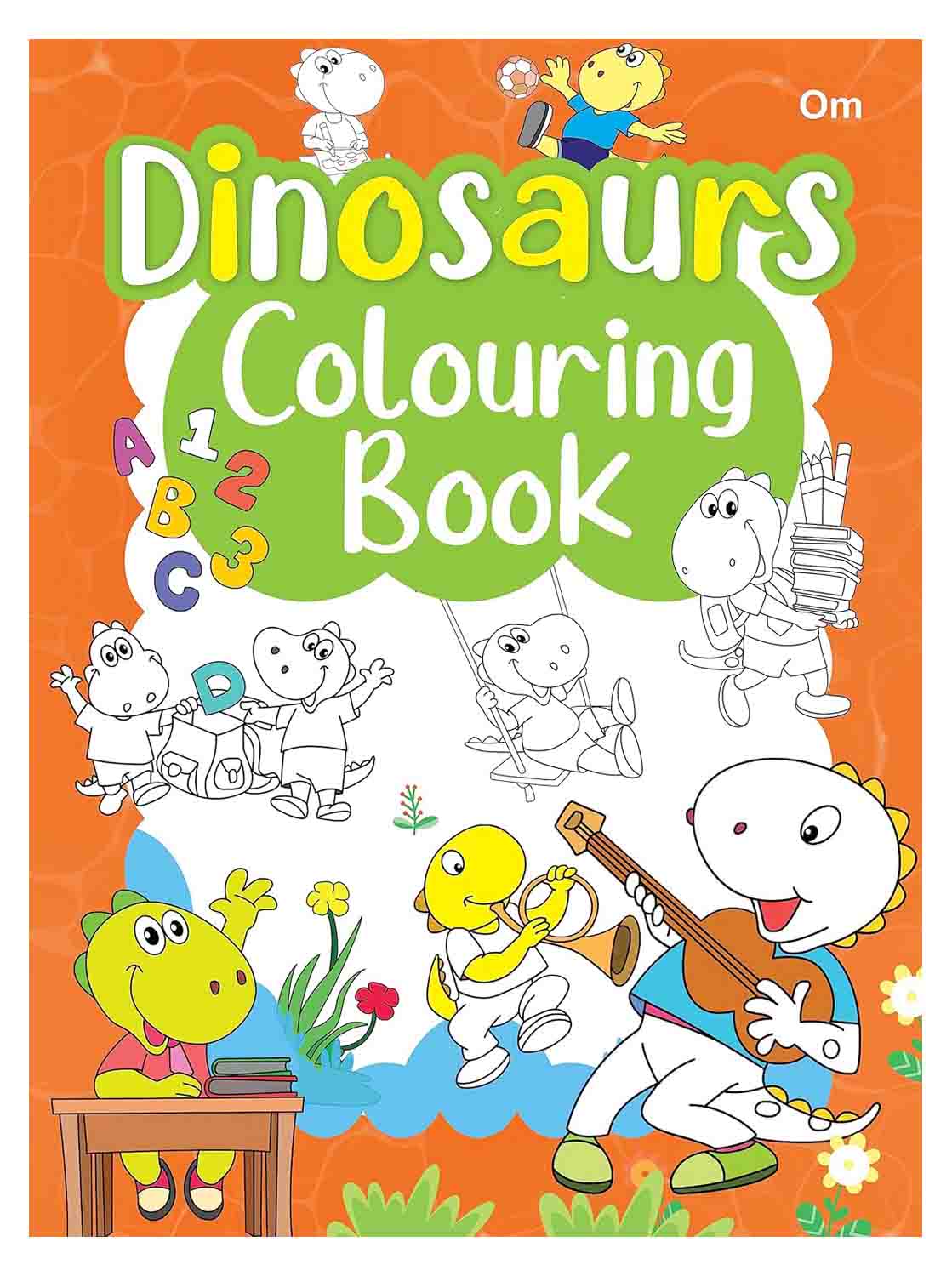 Om Books International Dinosaurs Colouring book- Copy Colouring books - 9789385273186