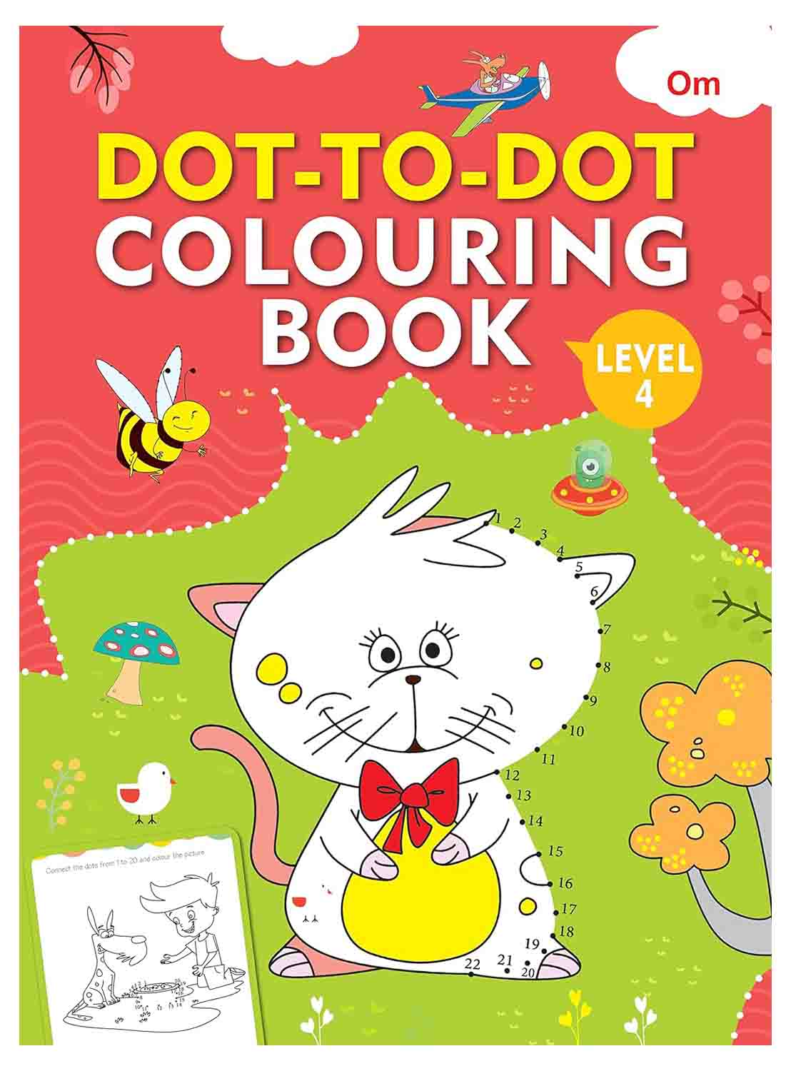 Om Books International Dot-to-Dot Colouring Book Level 4 - 9789385273230