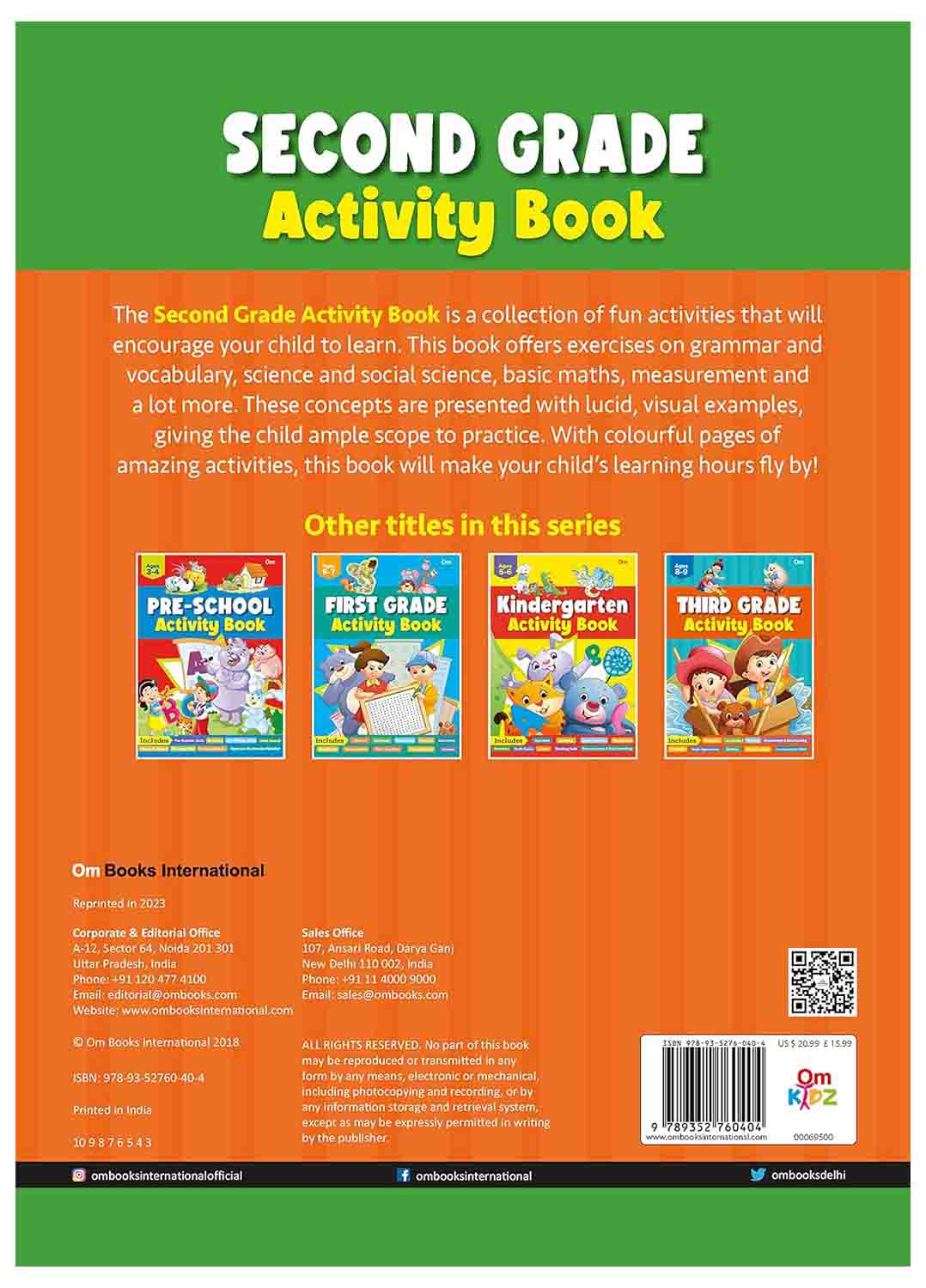 Om Books International Jumbo Smart Scholars- Grade 2 Workbook Activity Book - 9789352760404