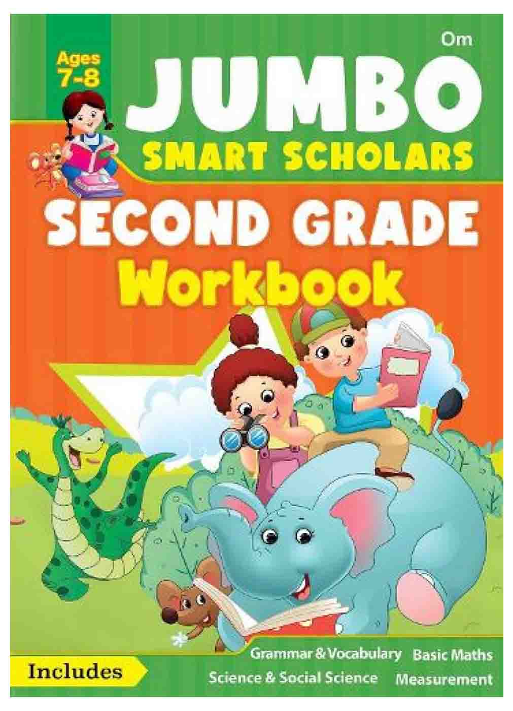 Om Books International Jumbo Smart Scholars- Grade 2 Workbook Activity Book - 9789352760404