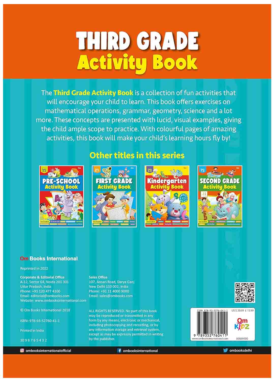 Om Books International Jumbo Smart Scholars- Grade 3 Workbook Activity Book - 9789352760411