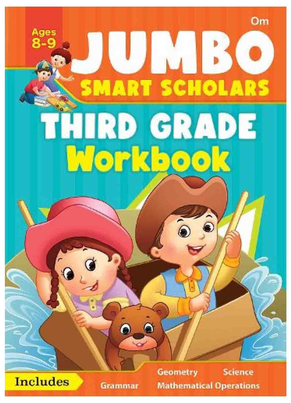 Om Books International Jumbo Smart Scholars- Grade 3 Workbook Activity Book - 9789352760411