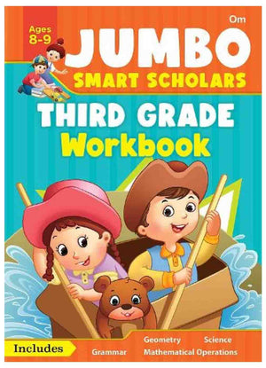 Om Books International Jumbo Smart Scholars- Grade 3 Workbook Activity Book - 9789352760411