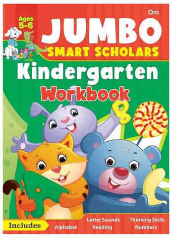 Om Books International Jumbo Smart Scholars Kindergarten Workbook - 9789352760428