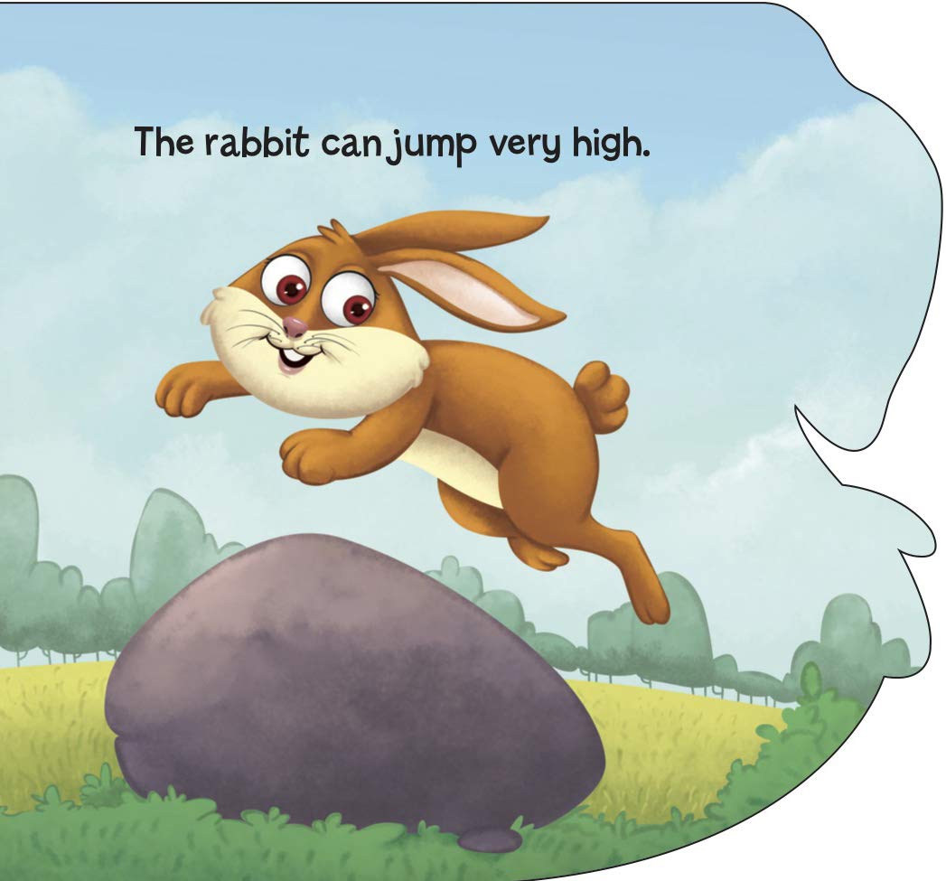 Om Books International Rabbit ( Animals and Birds )- Cutout Board Books - 9789384119072
