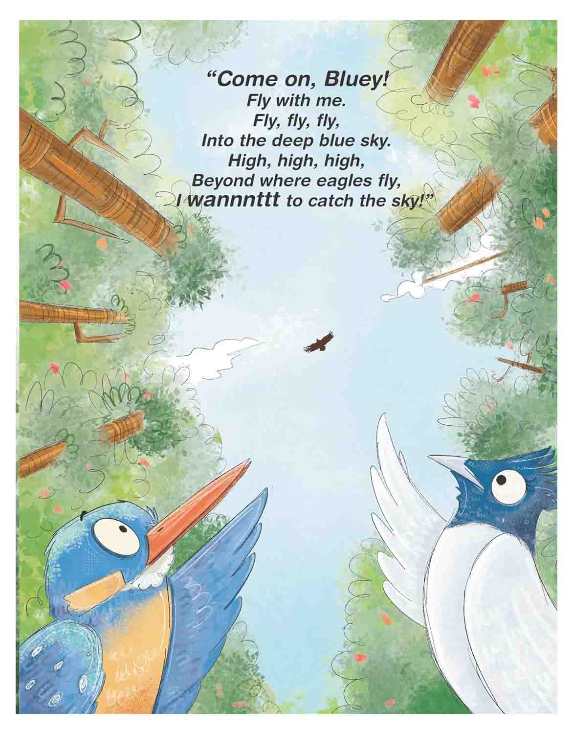 Om Books International The Little Seekers Bluey's Sky - 9789353767761