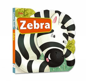 Om Books International Zebra ( Animals and Birds )- Cutout Board Books - 9789353761127