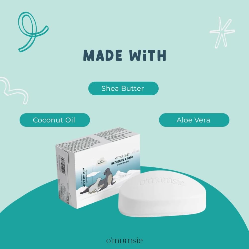 O'mumsie Bathe Like A Baby | Moisture Bathing Bar Baby Soap | Pack of 2 - OM-15