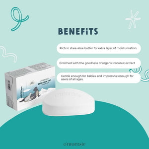 O'mumsie Bathe Like A Baby | Moisture Bathing Bar Baby Soap | Pack of 2 - OM-15