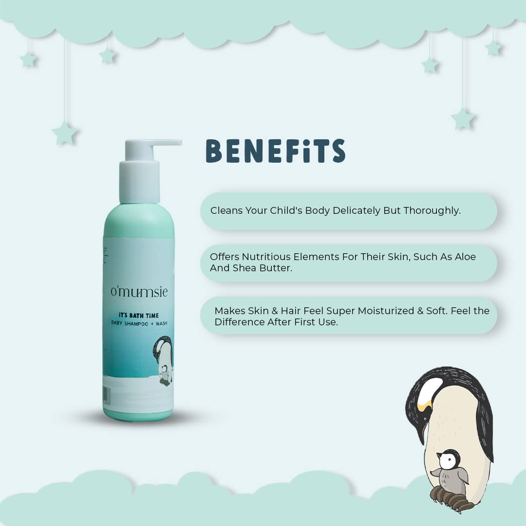 Omumsie Bathing Baby Shampoo + Wash | Tear Free Formula For babies - OM-3