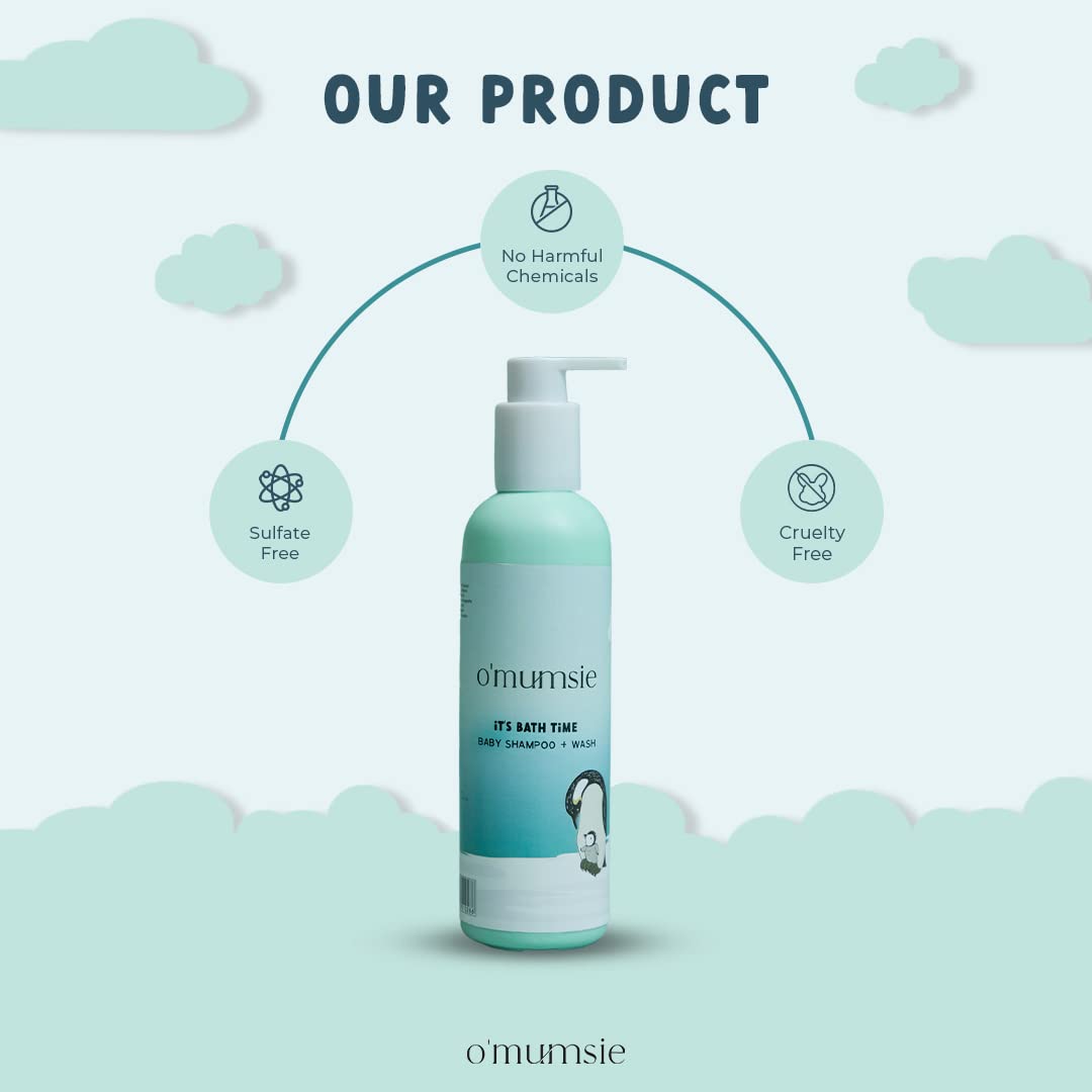 Omumsie Bathing Baby Shampoo + Wash | Tear Free Formula For babies - OM-3