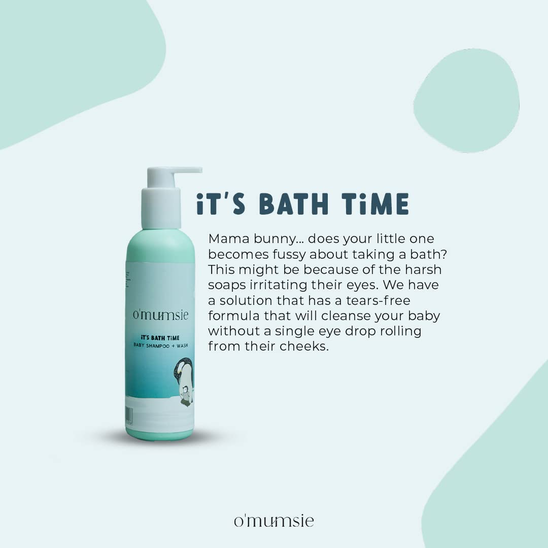 Omumsie Bathing Baby Shampoo + Wash | Tear Free Formula For babies - OM-3