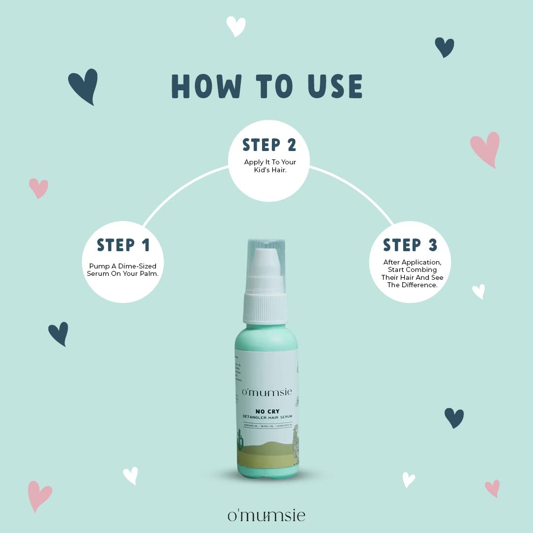 Omumsie Detangler Hair Serum For Kids | Extra Moisturizing For Curly Hair - OM4