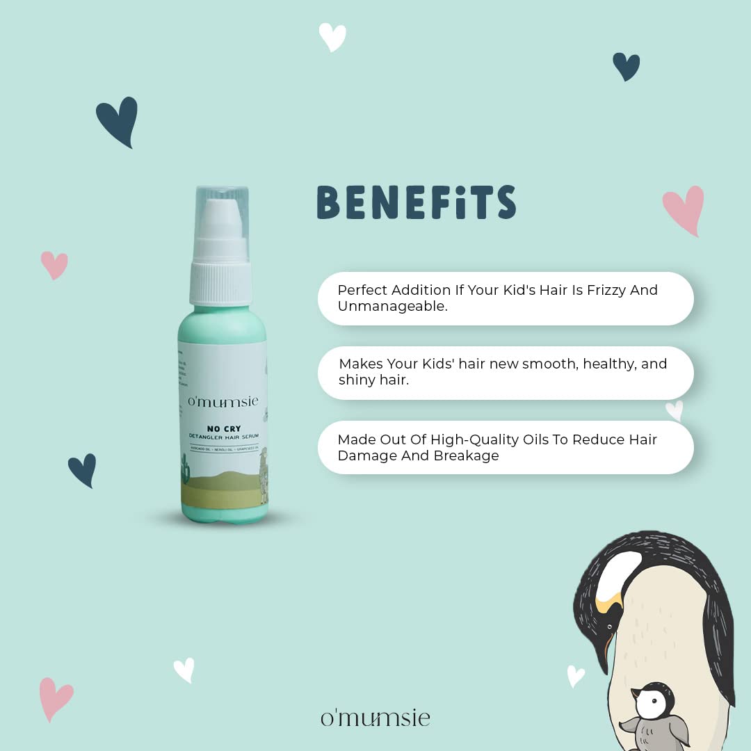 Omumsie Detangler Hair Serum For Kids | Extra Moisturizing For Curly Hair - OM4