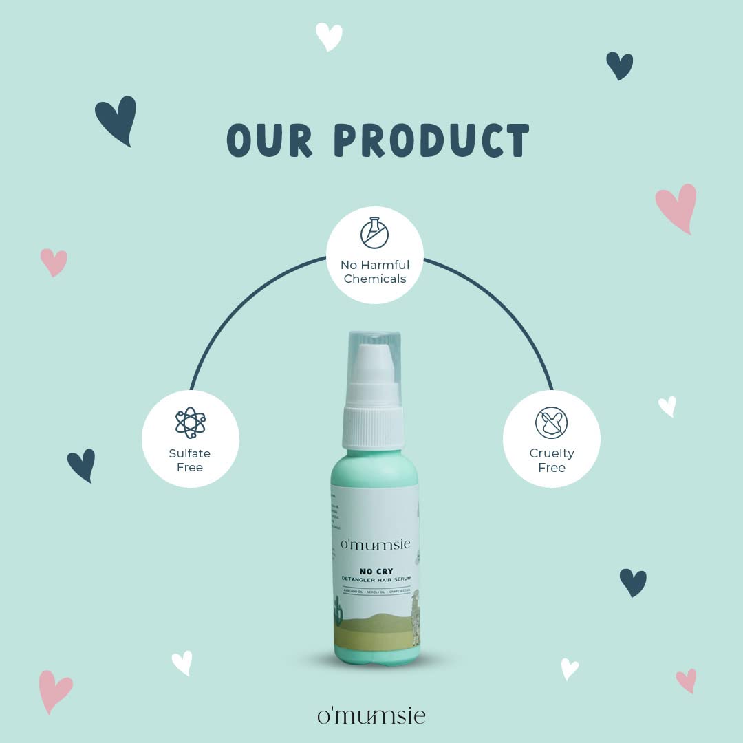 Omumsie Detangler Hair Serum For Kids | Extra Moisturizing For Curly Hair - OM4