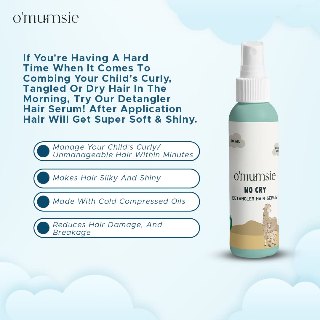Omumsie Detangler Hair Serum For Kids | Extra Moisturizing For Curly Hair - OM4