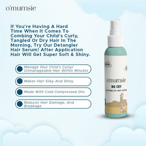 Omumsie Detangler Hair Serum For Kids | Extra Moisturizing For Curly Hair - OM4