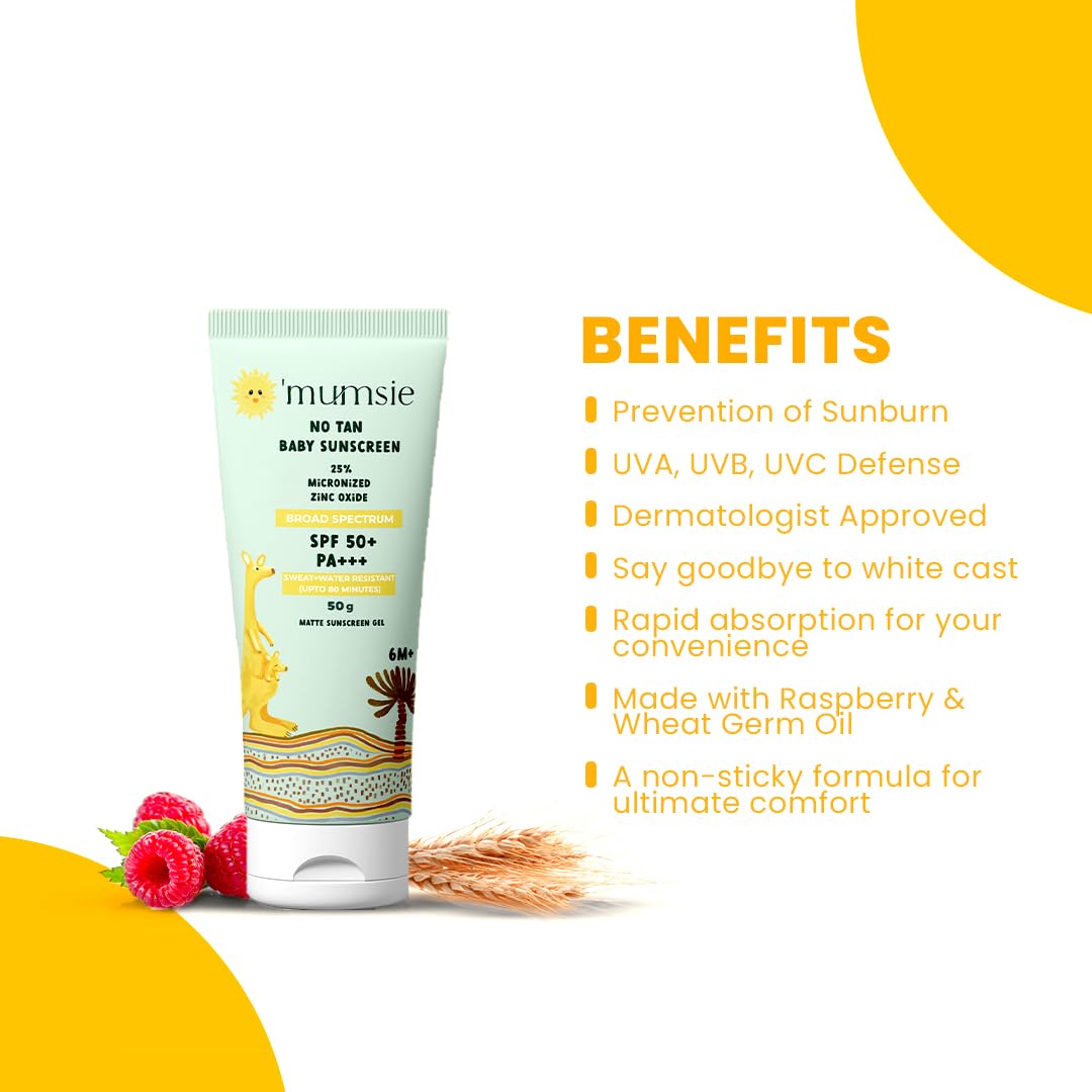 Omumsie No Tan Baby Sunscreen | SPF 50 Protection - OM21
